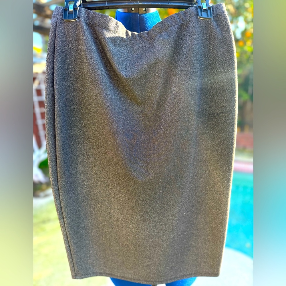 Vince Camuto Pewter Midi Pencil Skirt Size S